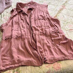 Maurices Dusty Rose Utility Vest